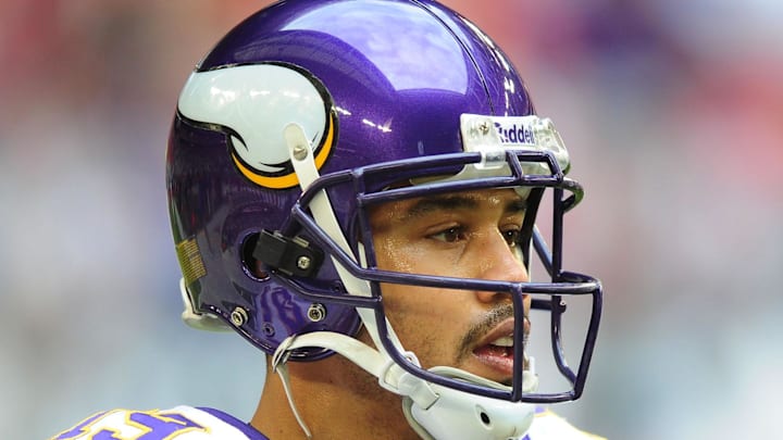 Dec. 14, 2008; Glendale, AZ, USA; Minnesota Vikings wide receiver (19) Bobby Wade against the Arizona Cardinals at University of Phoenix Stadium. Mandatory Credit: Mark J. Rebilas-Imagn Images