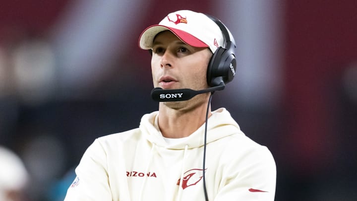Sep 25, 2025; Glendale, Arizona, USA; Arizona Cardinals head coach Jonathan Gannon against the Seattle Seahawks at State Farm Stadium. Mandatory Credit: Mark J. Rebilas-Imagn Images Sep 25, 2025; Glendale, Arizona, USA; Arizona Cardinals head coach Jonathan Gannon against the Seattle Seahawks at State Farm Stadium. Mandatory Credit: Mark J. Rebilas-Imagn Images