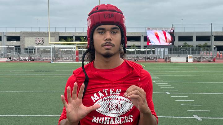 Mater Dei (Calif.) 2028 four-star safety Ace Leutele Mater Dei (Calif.) 2028 four-star safety Ace Leutele