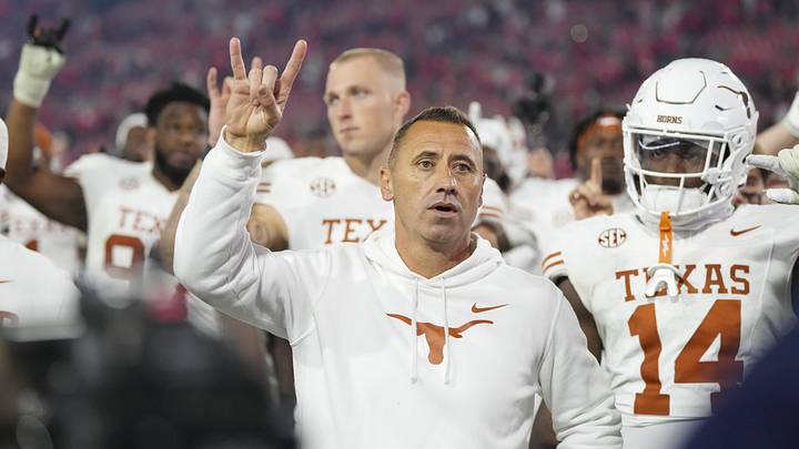 Nov 15, 2025; Athens, Georgia, USA; Texas Longhorns head coach Steve Sarkisian