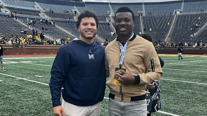Former Michigan running back Blake Corum and 2026 elite running back recruit Javian Osborne Former Michigan running back Blake Corum and 2026 elite running back recruit Javian Osborne