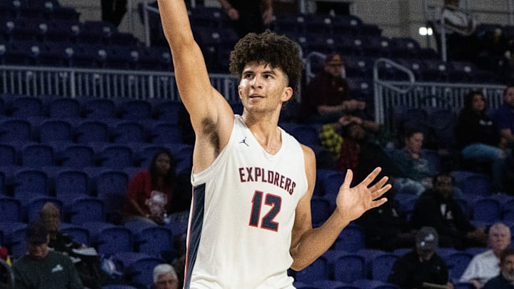 ` scores during a game Great Crossing during the City of Palms Classic at Suncoast Arena on Thursday, Dec. 19, 2024.