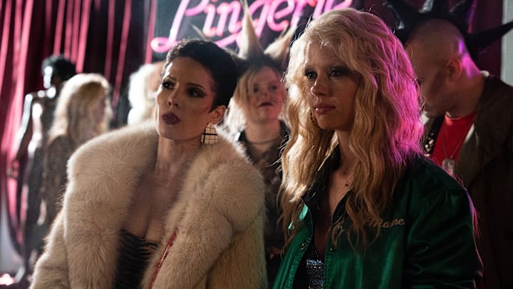 (L-R) Halsey, Mia Goth in MaXXXine