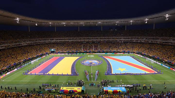 June 23, 2026; Guadalajara, Mexico; General view of the flags of Colombia and DR Congo on the pitch before the match. Mandatory Credit: Raquel Cunha-Reuters via Imagn Images June 23, 2026; Guadalajara, Mexico; General view of the flags of Colombia and DR Congo on the pitch before the match. Mandatory Credit: Raquel Cunha-Reuters via Imagn Images