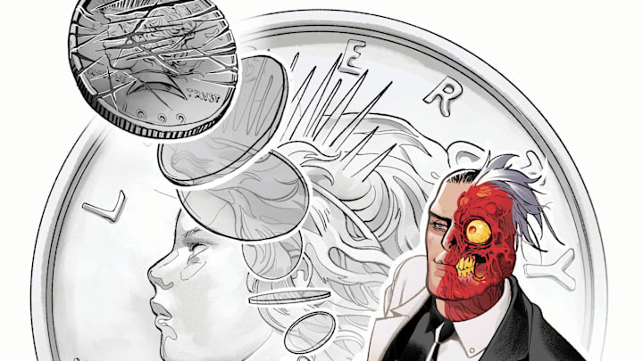 Two-Face #1 main cover by Baldemar Rivas. Image courtesy DC Comics