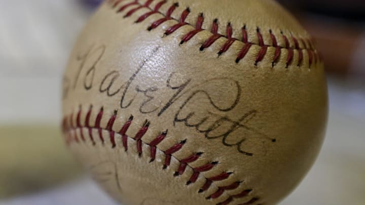 Ball autographed by Babe Ruth