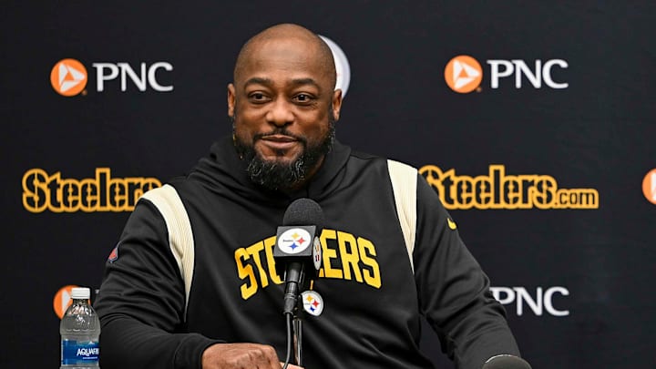 Pittsburgh Steelers head coach Mike Tomlin and general manager Omar Khan