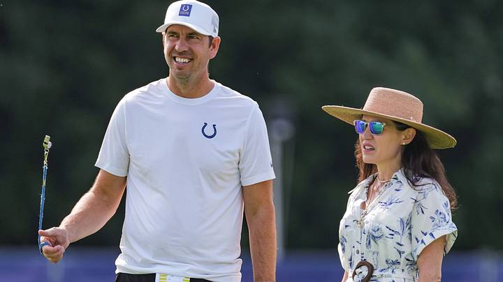 Indianapolis Colts co-owner and CEO Carlie Irsay-Gordan talks with Indianapolis Colts head coach Shane Steichen on Monday, Aug. 3, 2026, during practice at Colts Camp at Grand Park in Westfield. Indianapolis Colts co-owner and CEO Carlie Irsay-Gordan talks with Indianapolis Colts head coach Shane Steichen on Monday, Aug. 3, 2026, during practice at Colts Camp at Grand Park in Westfield.