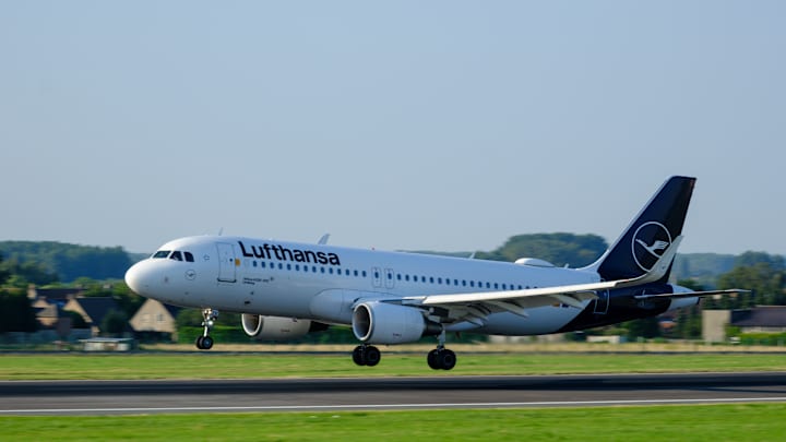 Plane Landing In Brussels-National Airport