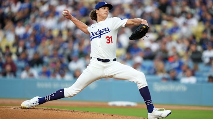 Tyler Glasnow delivers a pitch