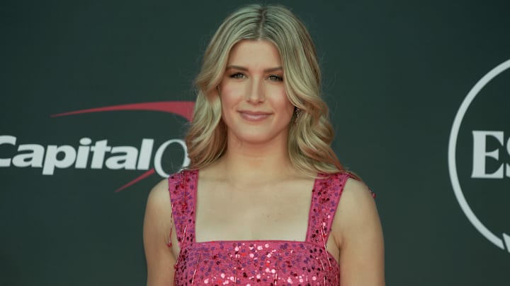 Canadian tennis player Genie Bouchard arrives on the red carpet before the 2023 ESPYS at the Dolby Theatre. Canadian tennis player Genie Bouchard arrives on the red carpet before the 2023 ESPYS at the Dolby Theatre.