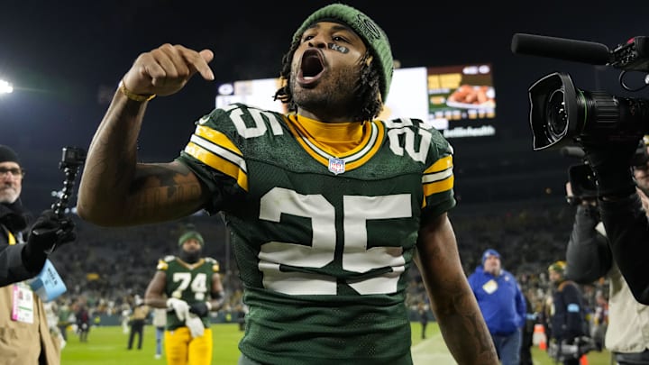 Dec 23, 2024; Green Bay, Wisconsin, USA;  Green Bay Packers cornerback Keisean Nixon (25) following the game against the New Orleans Saints at Lambeau Field. Mandatory Credit: Jeff Hanisch-Imagn Images