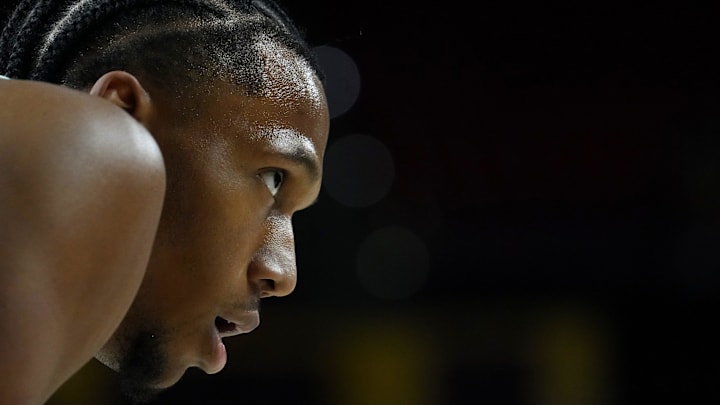 Nov 10, 2022; Tempe, Arizona, USA; ASU Sun Devils forward Marcus Bagley (23) waits for an inbound pass against the NAU Lumberjacks at Desert Financial Arena. Mandatory Credit: Joe Rondone-Arizona Republic

Basketball Asu Mbb