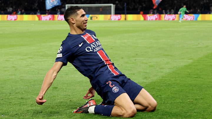 Achraf Hakimi, auteur du deuxième but du PSG contre Arsenal en Ligue des Champions