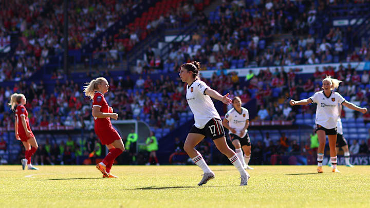 Lucia Garcia scored for Manchester United on the final day but it wasn't enough to wrestle the title off Chelsea