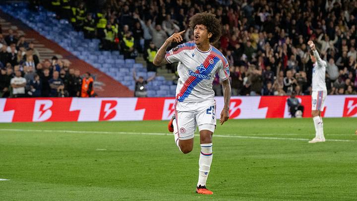 Crystal Palace celebrates his goal against Lech Poznan on match day 1 of the UEFA Europa League 2026/27 League Phase. Crystal Palace celebrates his goal against Lech Poznan on match day 1 of the UEFA Europa League 2026/27 League Phase.