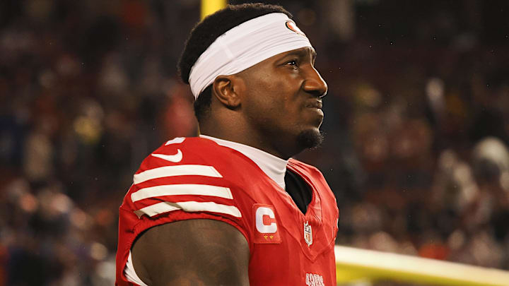 San Francisco 49ers wide receiver Deebo Samuel Sr (1) before the game against the Los Angeles Rams at Levi's Stadium.