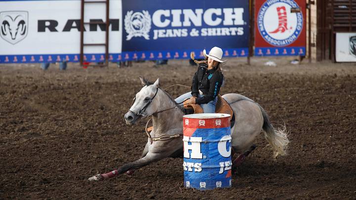 A barrel racer competing / Mandatory Credit: Richard Carlson-USA TODAY Sports A barrel racer competing / Mandatory Credit: Richard Carlson-USA TODAY Sports
