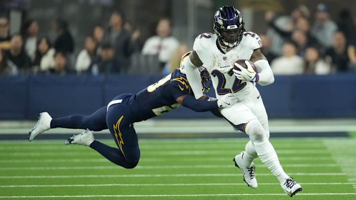 Henry rushed for 140 yards as the Baltimore Ravens beat the Los Angeles Chargers in Week 12.