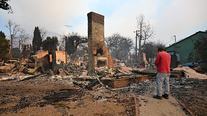 Eaton wildfire in Los Angeles, California