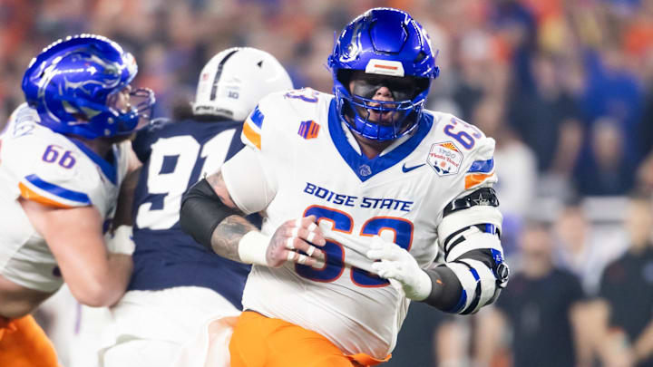 Boise State Broncos offensive lineman Mason Randolph.