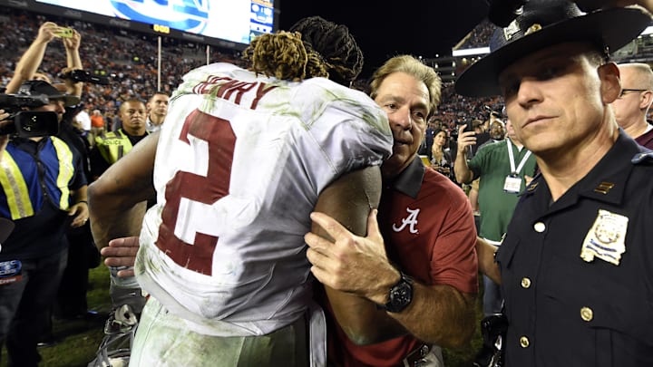 Nick Saban and Derrick Henry both certainly left their mark on Alabama football. Nick Saban and Derrick Henry both certainly left their mark on Alabama football.
