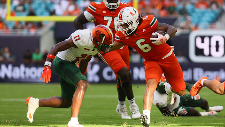 Miami Hurricanes running back Damien Martinez 