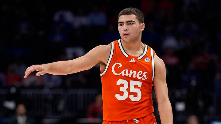 Mar 13, 2026; Charlotte, NC, USA; Miami Hurricanes guard Dante Allen (35) sets the play against the Virginia Cavaliers during the second half at Spectrum Center. Mandatory Credit: Jim Dedmon-Imagn Images Mar 13, 2026; Charlotte, NC, USA; Miami Hurricanes guard Dante Allen (35) sets the play against the Virginia Cavaliers during the second half at Spectrum Center. Mandatory Credit: Jim Dedmon-Imagn Images