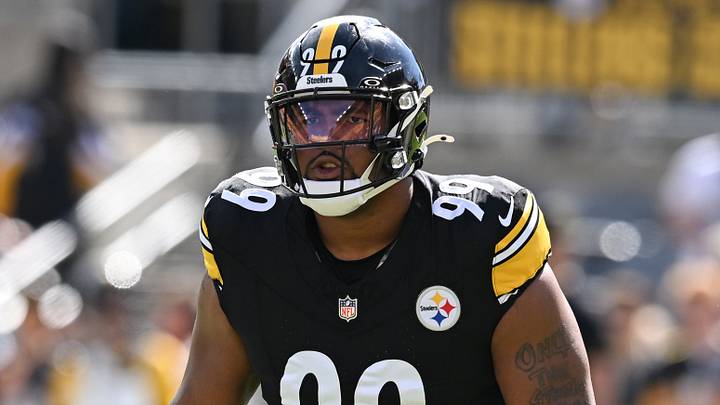 Sep 27, 2026; Pittsburgh, Pennsylvania, USA; Pittsburgh Steelers defensive tackle Derrick Harmon (99) warms up for a game against the Cincinnati Bengals at Acrisure Stadium. Mandatory Credit: Barry Reeger-Imagn Images Sep 27, 2026; Pittsburgh, Pennsylvania, USA; Pittsburgh Steelers defensive tackle Derrick Harmon (99) warms up for a game against the Cincinnati Bengals at Acrisure Stadium. Mandatory Credit: Barry Reeger-Imagn Images