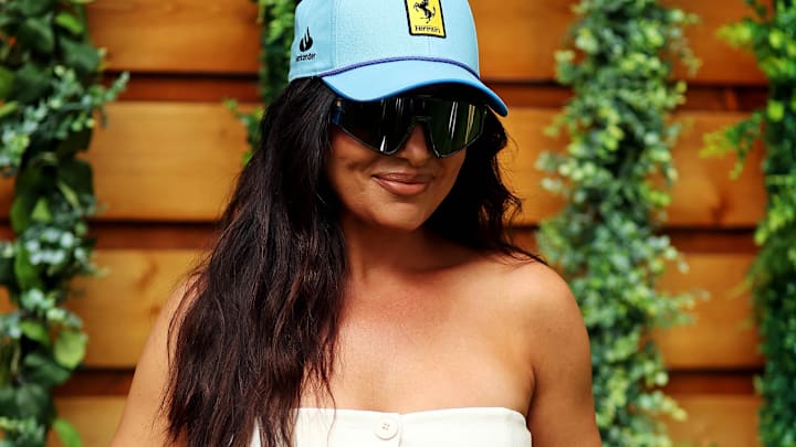 TV personality Molly Qerim poses before the Miami Grand Prix at Miami International Autodrome.