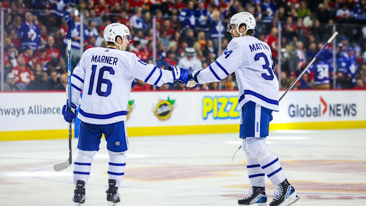 Toronto Maple Leafs right wing Mitch Marner and center Auston Matthews