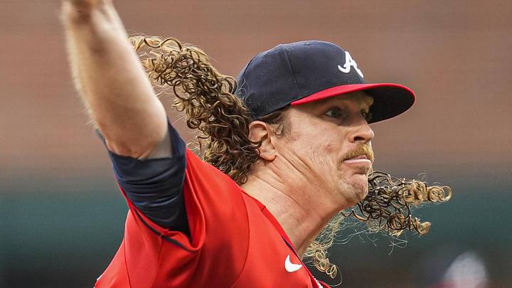 Apr 24, 2026; Cumberland, Georgia, USA; Atlanta Braves pitcher Grant Holmes (66) pitches against the Philadelphia Phillies during the first inning at Truist Park. Mandatory Credit: Dale Zanine-Imagn Images