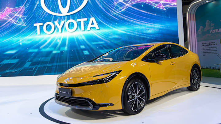 A Toyota Prius car seen during the event...