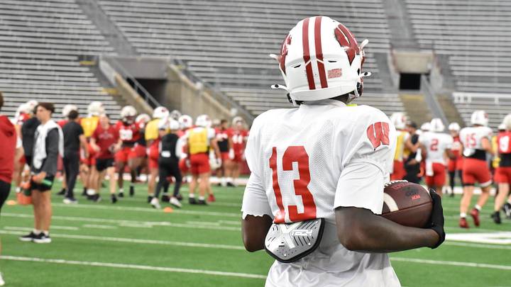 Wisconsin WR Eugene Hilton. Wisconsin WR Eugene Hilton.