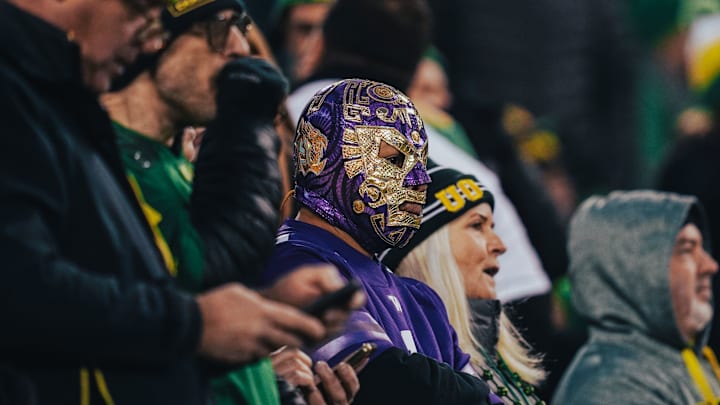 A Husky fan gets all dressed up for the UW-Oregon game in Eugene last month. A Husky fan gets all dressed up for the UW-Oregon game in Eugene last month.
