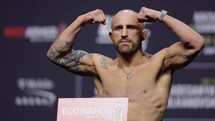 Alexander Volkanovski at the UFC 276 Weigh-in
