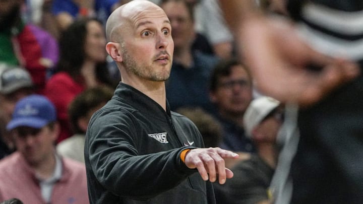 VCU Rams head coach Phil Martelli Jr. March 21, 2026 during the first half of the NCAA Men’s Basketball Tournament second round game with Illinois Fighting Illini at the Bon Secours Wellness Arena in Greenville, South Carolina.