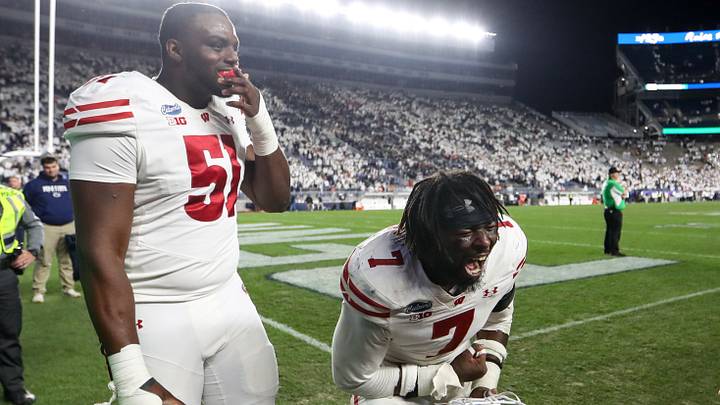 Wisconsin Badgers offensive linebacker Tyreese Fearbry. 