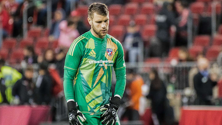 Maarten Paes #30 seen in action during the MLS game between...