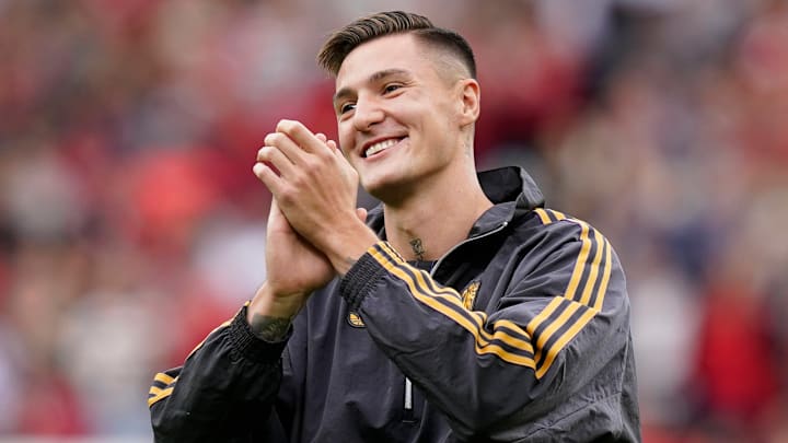 Benjamin Šeško was unveiled as a new Man Utd player on Saturday. Benjamin Šeško was unveiled as a new Man Utd player on Saturday.
