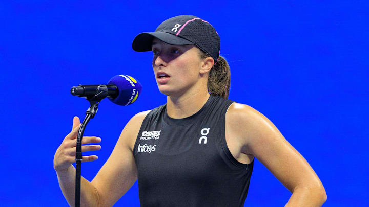 Iga Swiatek discussed her ongoing foot injury.