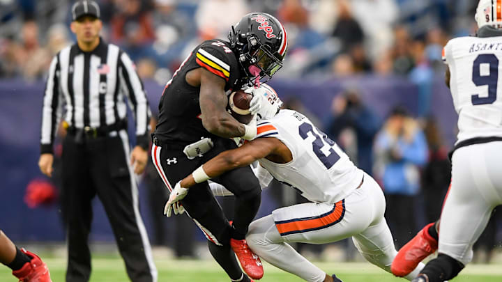 Dec 30, 2023; Nashville, TN, USA;  Auburn Tigers cornerback Colton Hood (24) and Auburn Tigers