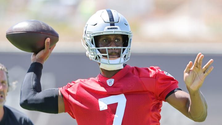 Geno Smith at Las Vegas Raiders Mandatory Minicamp