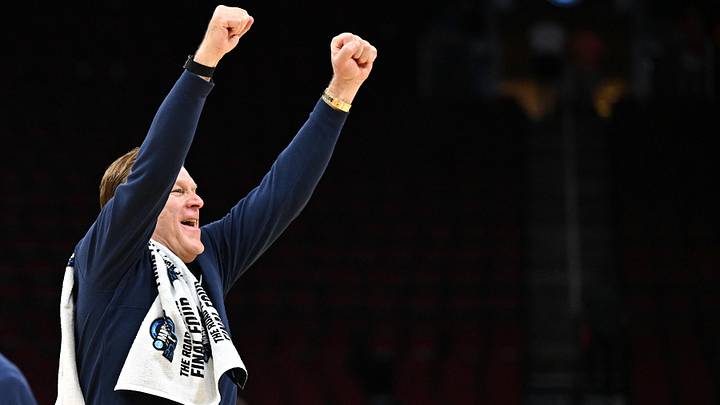 Mar 26, 2026; Houston, TX, USA; Illinois Fighting Illini head coach Brad Underwood reacts after the game in a Sweet Sixteen game of the South Regional of the men's 2026 NCAA Tournament at Toyota Center. Mandatory Credit: Maria Lysaker-Imagn Images Mar 26, 2026; Houston, TX, USA; Illinois Fighting Illini head coach Brad Underwood reacts after the game in a Sweet Sixteen game of the South Regional of the men's 2026 NCAA Tournament at Toyota Center. Mandatory Credit: Maria Lysaker-Imagn Images