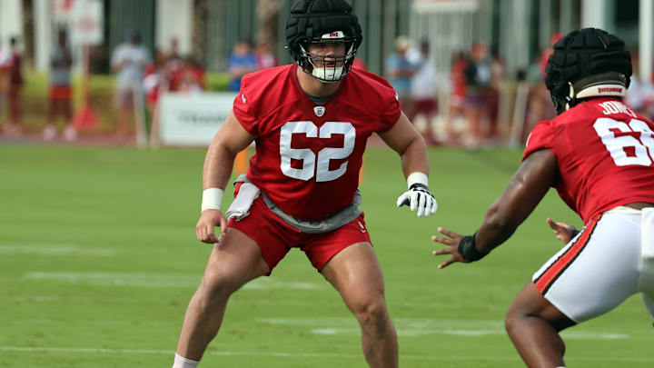 After winning the team's starting center job, Tampa Bay Buccaneers rookie Graham Barton sent the perfect message. (Mandatory Credit: Kim Klement Neitzel-USA TODAY Sports)