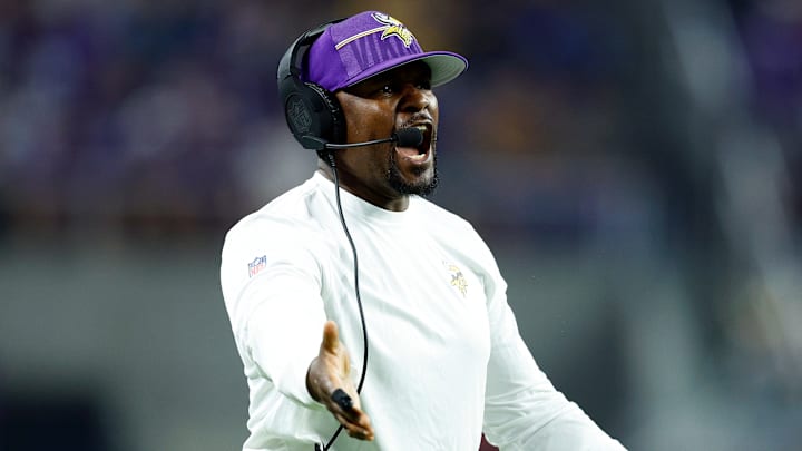 Minnesota Vikings defensive coordinator Brian Flores