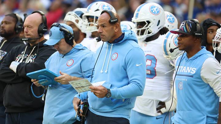 Oct 18, 2026; Indianapolis, Indiana, USA;  Tennessee Titans head coach Robert Saleh during the first half against the Indianapolis Colts at Lucas Oil Stadium.  Mandatory Credit: Trevor Ruszkowski-Imagn Images