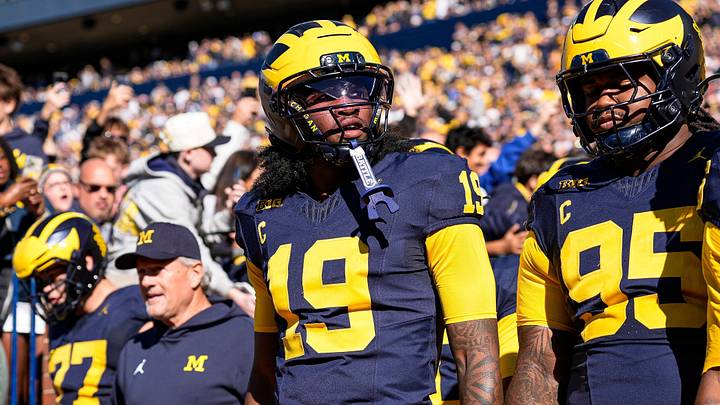 Michigan benched quarterback Bryce Underwood after a dismal first half on Saturday against Penn State. Michigan benched quarterback Bryce Underwood after a dismal first half on Saturday against Penn State.