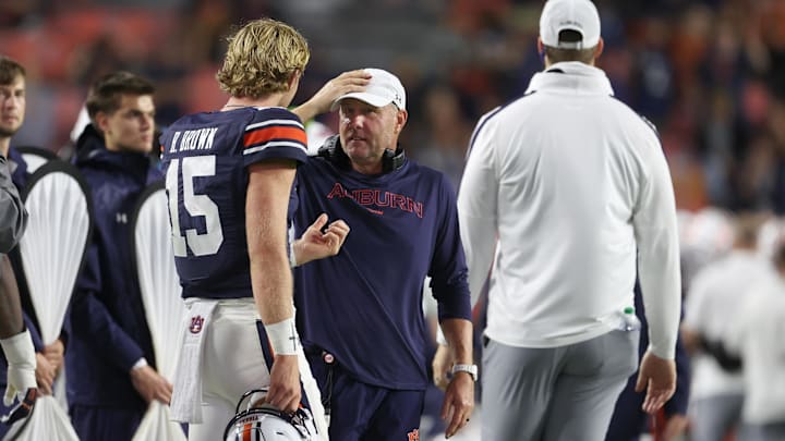 Hugh Freeze didn't dwell on Hank Brown's stellar performance for Auburn football, challenging him to do the same against Arkansas