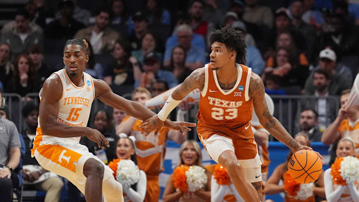 March 23, 2024, Charlotte, NC, USA; Texas Longhorns forward Dillon Mitchell (23)